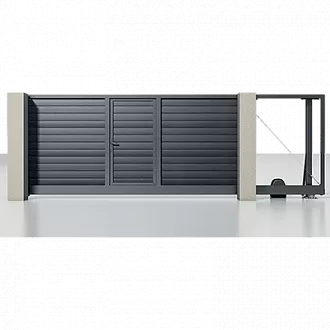 Откатные ворота со встроенной калиткой серии Prestige Откатные ворота со встроенной калиткой серии Prestige